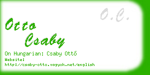 otto csaby business card