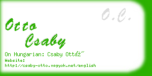 otto csaby business card
